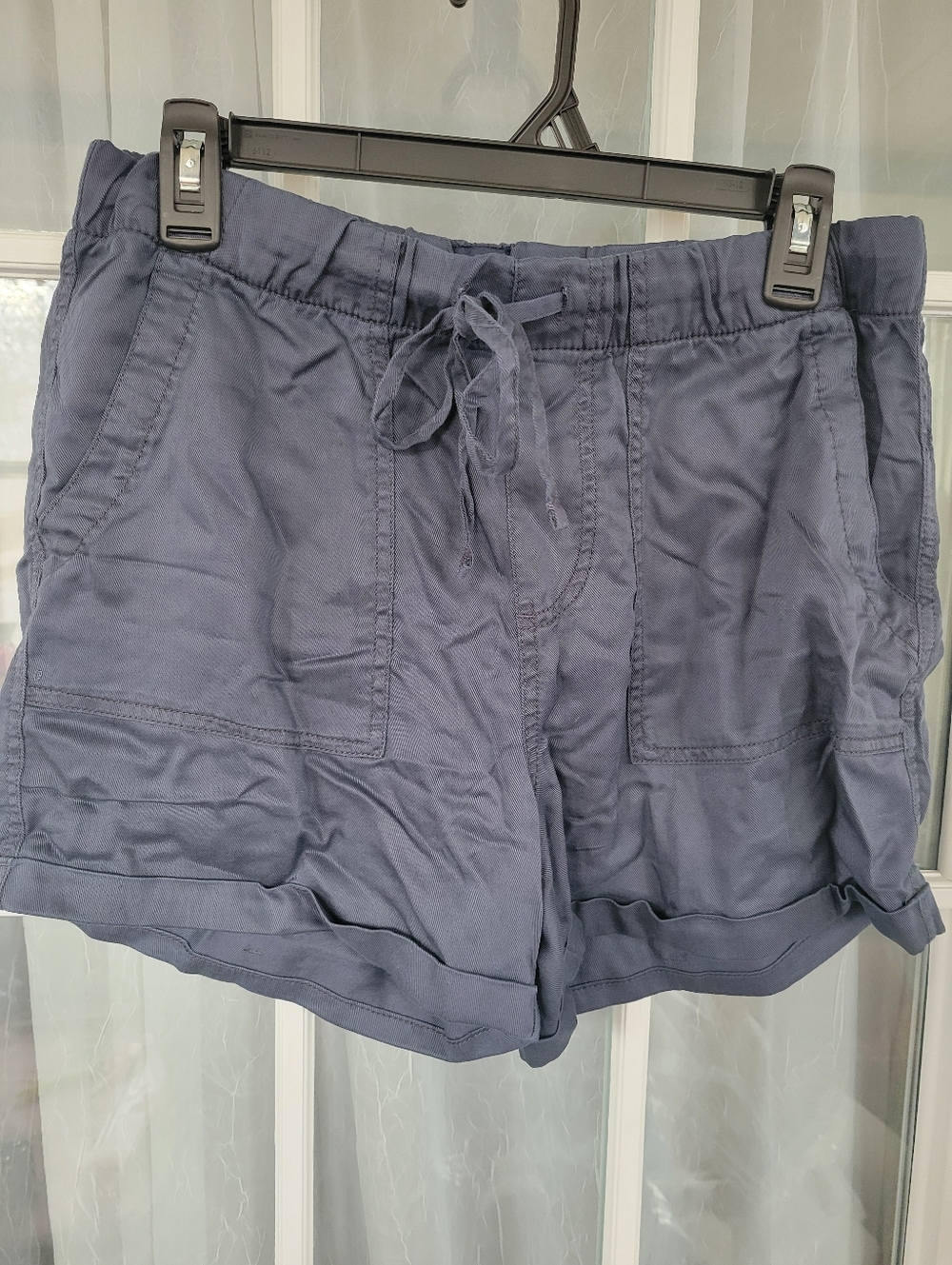 GAP Casual Drawstring Women's Shorts - Navy Flowy Light